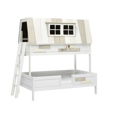 Lifetime Hangout bunk bed 120x200 with DeLuxe slatted frame white