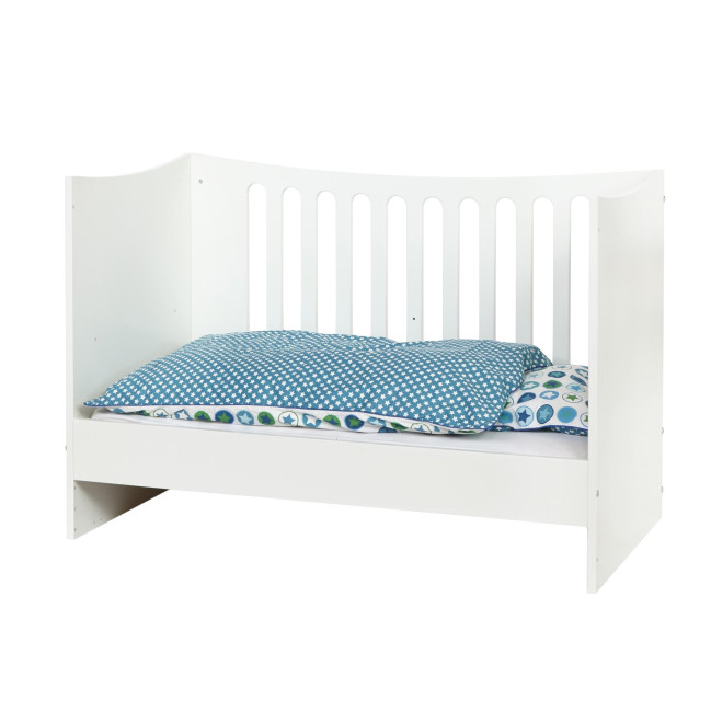 Manis-h baby cot with height-adjustable floor snow white