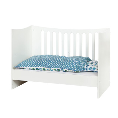 Manis-h cot with height-adjustable floor Snow white