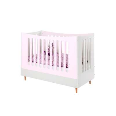 Manis-h baby cot with open gable snow white