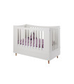 Manis-h baby cot with open gable snow white