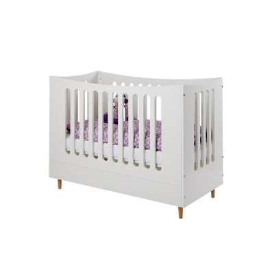 Manis-h baby cot with open gable snow white