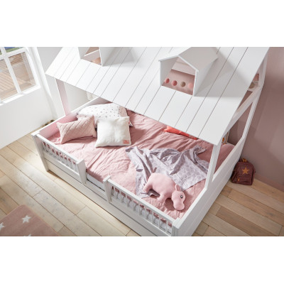 Lifetime cot Beachhouse 90x200 cm, with roll-slatted frame white