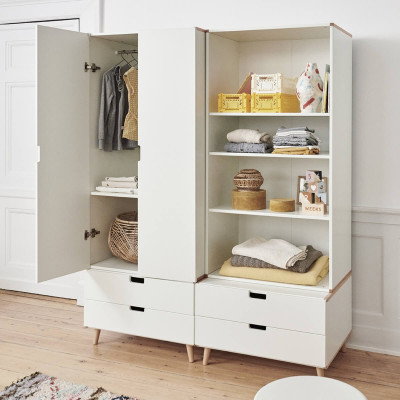 Manis-h chest of drawers with 2 drawers Snow white