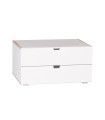 Manis-h chest of drawers with 2 drawers Snow white