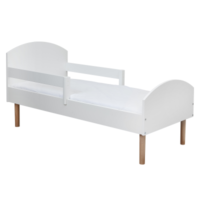 Manis-h Junior Retro Bed with Beech Legs Snow white