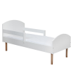 Manis-h Junior Retro Bed with Beech Legs Snow white