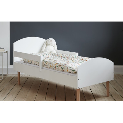 Manis-h Junior Retro Letto con Gambe in Faggio Bianco neve