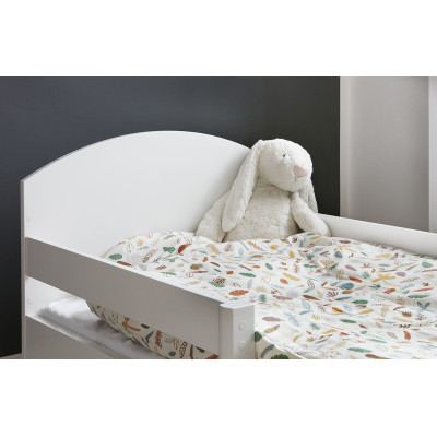 Manis-h Junior Retro Bed with Beech Legs Snow white