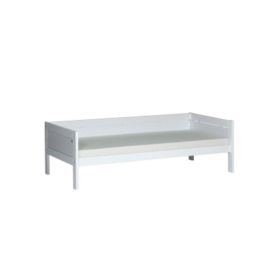 Letto base Lifetime 90x200 cm con scatola letto e telaio a doghe a rullo bianco