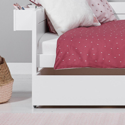 Base letto Lifetime combi 1- 120x200 cm con box letto e struttura a doghe deluxe bianca