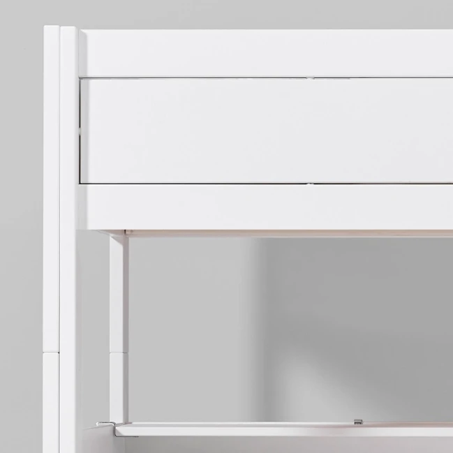 Letto a castello Lifetime Kombi 1 con pavimento a rulli e due cassetti Bianco