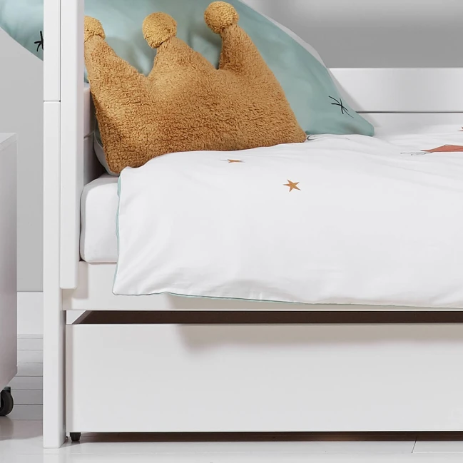 Lifetime Etagenbett Kombi 1 mit Rollboden und zwei schubladen Weiss