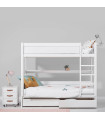 Lifetime bunk bed Kombi 1 with roller floor and two drawers White