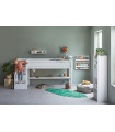 Lifetime Kidsrooms Letto a mezza altezza con scale e struttura a doghe deluxe 128 x 257 x 102 cm bianco