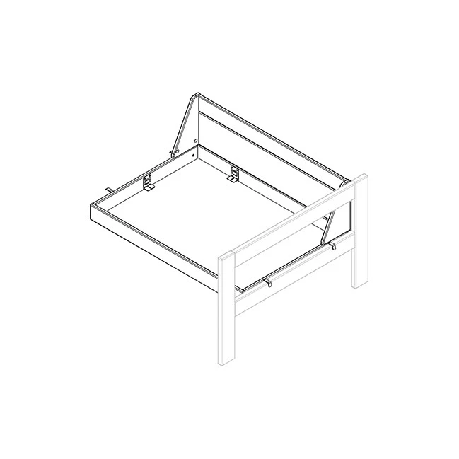 Lifetime bench, suspended Beach House whitewash