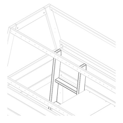 Lifetime Small ladder, 2 steps, for Hangout whitewash