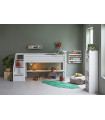 Lifetime Kidsrooms letto a mezza altezza con scale e telaio a doghe deluxe whitewash combi