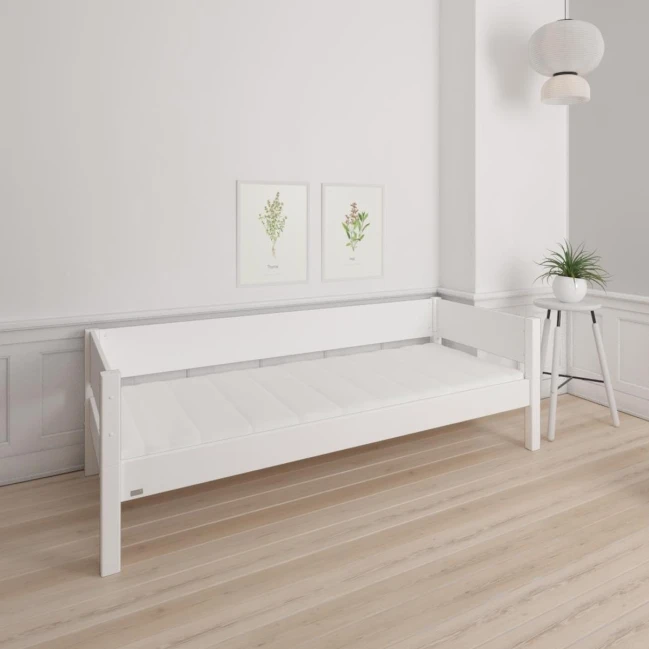 Manis-h Rear fall protection + head and footboard 120 cm x 200 cm Snow White