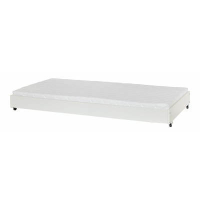 Manis-h Low pull-out bed with slatted frame Snow white
