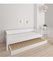 Manis-h cot LIV 90 x 200 cm with pull-out bed Snow white
