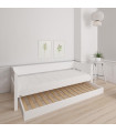 Manis-h Kinderbett LIV 90 x 200 cm mit Ausziehbett Snow white