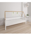 Manis-h cot SAGA 90 x 200 cm with beech wood frame Snow white