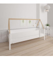 Manis-h cot FULLA 90 x 200 cm with beech wood frame Snow white