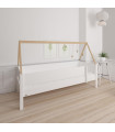 Manis-h Kinderbett FULLA 90 x 200 cm mit Bucheholzgestell Snow white
