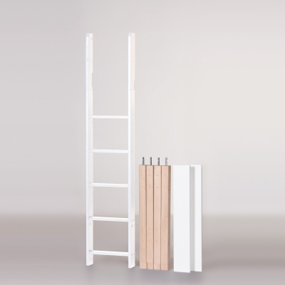 Manis-h ladder 85 cm Snow white with beech post