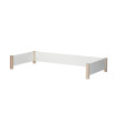 Manis-h Hintere Absturzsicherung + Kopf- und Fussteil 120 cm x 200 cm Snow White mit Buche Pfosten