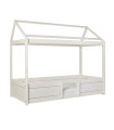 Lifetime 4 in 1 bed for fabric roof with rolling floor whitewash