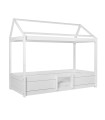 Lifetime 4 in 1 bed for fabric roof with deluxe slatted frame white