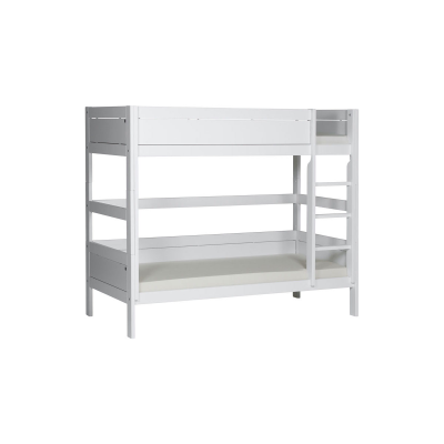 Lifetime bunk bed 140x200, incl ladder, fall protection, 2 deluxe slatted frame white