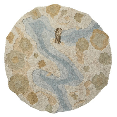 Tapis rond Lifetime - Canoe Adventure - 3D Tufted 130 cm