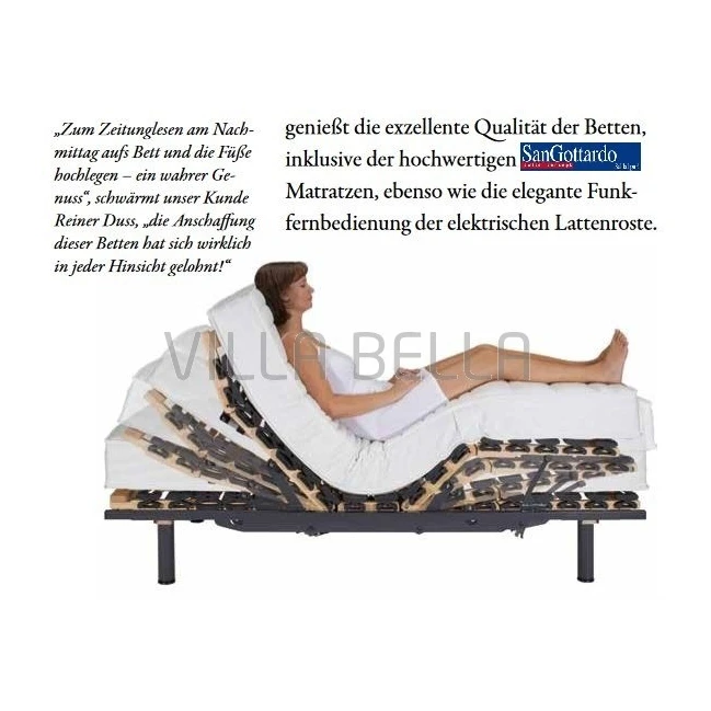 San Gottardo Slatted frame Innovative Electric 2M 140 x 200 cm