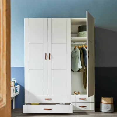 Lifetime short doors + 2 large drawers 100 cm white