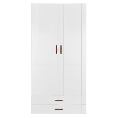 Lifetime short doors + 2 large drawers 100 cm white