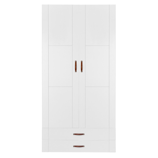 Lifetime short doors + 2 large drawers 100 cm whitewash