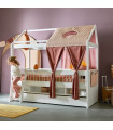 Lit superposé Lifetime Sunset Dreams 90 x 200 cm avec grande boîte de lit et plancher à rouleaux blanc