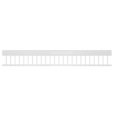 Lifetime bed front metal rungs in white