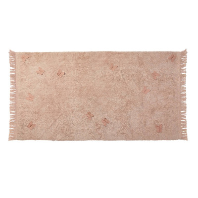 Tapis doux Lifetime - papillons, rose touffu