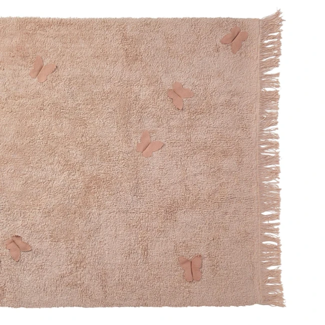 Lifetime soft carpet - butterflies, tufted pink