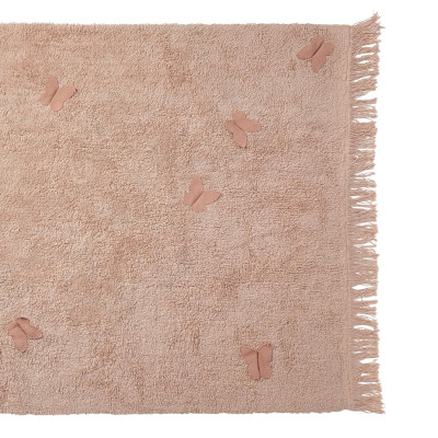 Lifetime soft carpet - butterflies, tufted pink