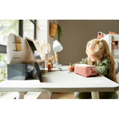 Bureau Lifetime avec tiroir et pieds blancs