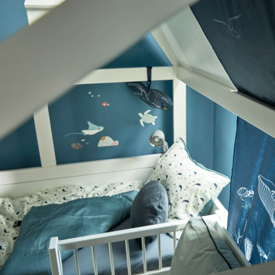 Lifetime House Bed Cover - Vita oceanica con gabbiano
