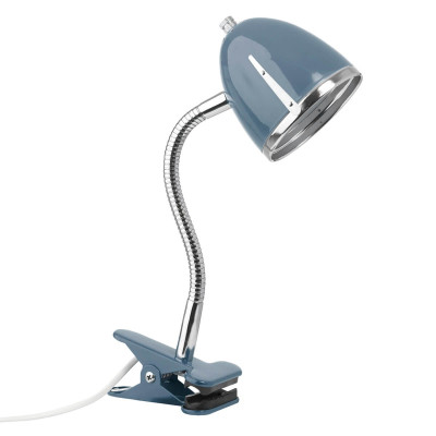 Lampada a morsetto Lifetime Blue Shade M/bordo cromato