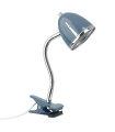 Lampada a morsetto Lifetime Blue Shade M/bordo cromato