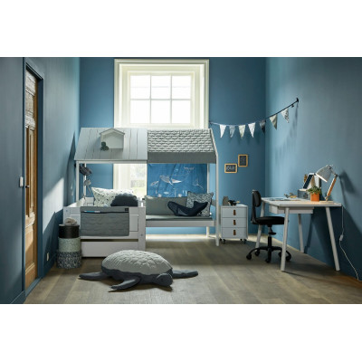 Coin lit cabine Lifetime avec banc et sommier blanc - Ocean Life