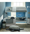 Lifetime cabin bed corner with bench and rolling floor white - Ocean Life